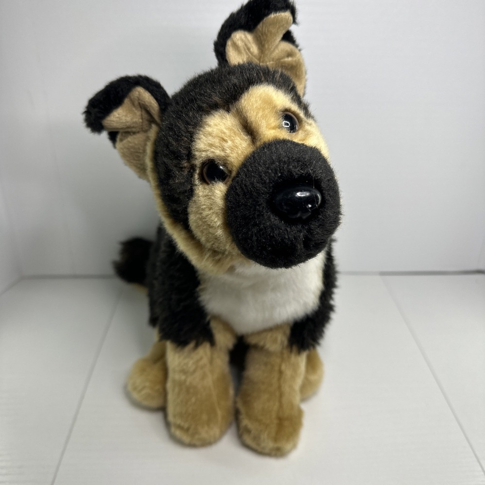 Go! German Shepherd Puppy Plush 10" Realistic Stuffed Animal Dog Sitting Soft